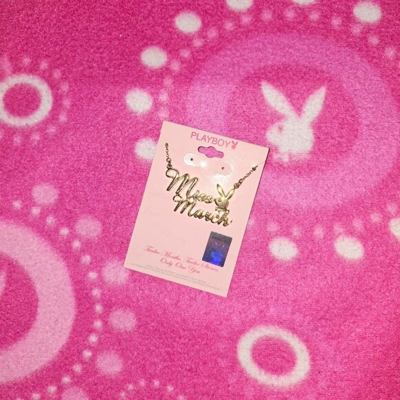 Vintage Playboy Playmate Gold Necklace- Miss March - Picture 3 of 4